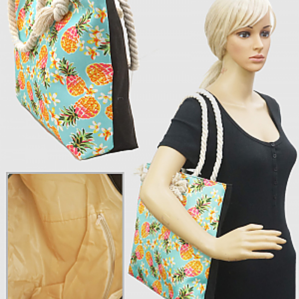 💙 Pineapple Tote Bag Beach Handbag - Picture 2 of 3